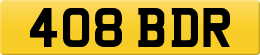 408 BDR private number plate
